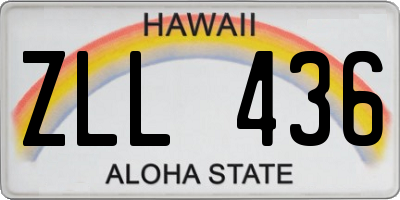 HI license plate ZLL436