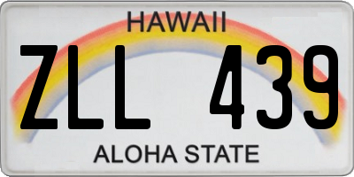HI license plate ZLL439