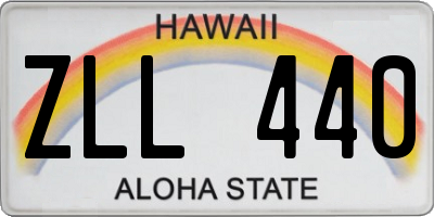 HI license plate ZLL440
