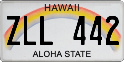 HI license plate ZLL442