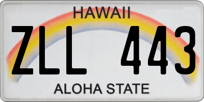 HI license plate ZLL443