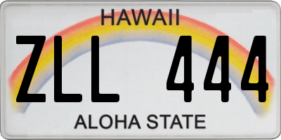 HI license plate ZLL444