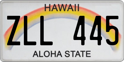 HI license plate ZLL445