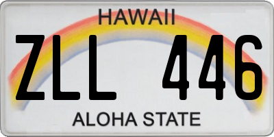 HI license plate ZLL446