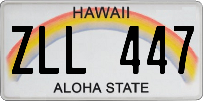 HI license plate ZLL447