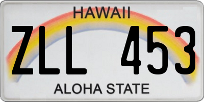 HI license plate ZLL453