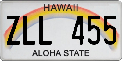 HI license plate ZLL455
