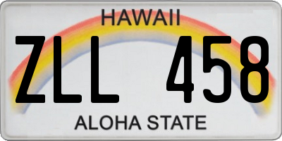 HI license plate ZLL458