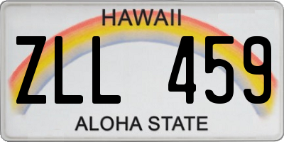 HI license plate ZLL459