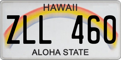 HI license plate ZLL460