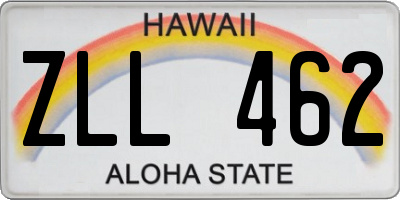 HI license plate ZLL462
