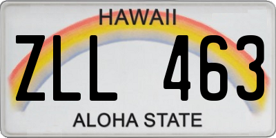 HI license plate ZLL463