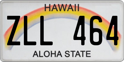 HI license plate ZLL464