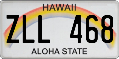 HI license plate ZLL468