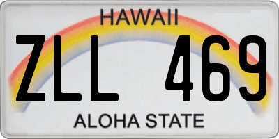 HI license plate ZLL469