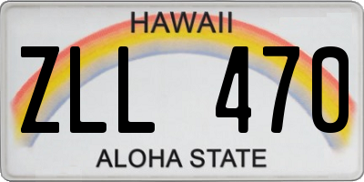 HI license plate ZLL470