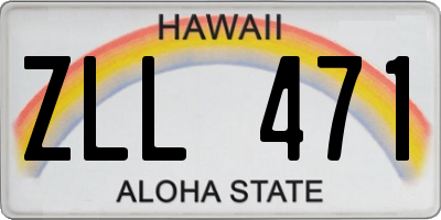 HI license plate ZLL471