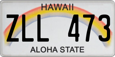 HI license plate ZLL473