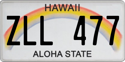HI license plate ZLL477