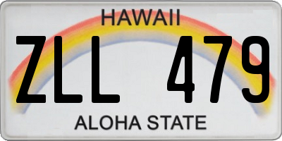 HI license plate ZLL479