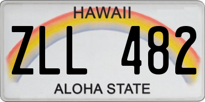 HI license plate ZLL482