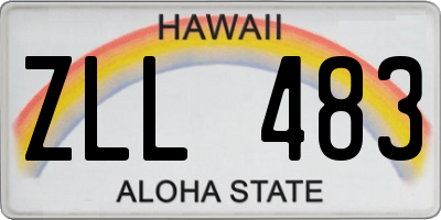 HI license plate ZLL483
