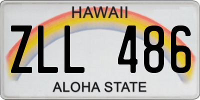 HI license plate ZLL486