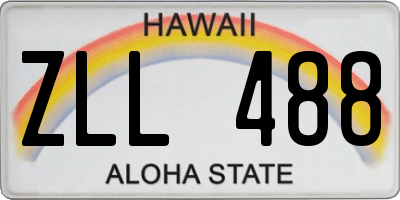 HI license plate ZLL488