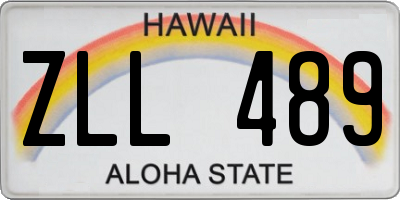 HI license plate ZLL489