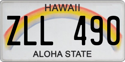 HI license plate ZLL490