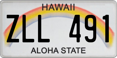 HI license plate ZLL491