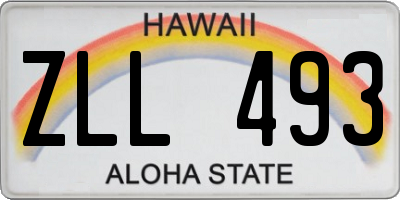 HI license plate ZLL493
