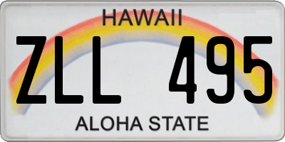 HI license plate ZLL495
