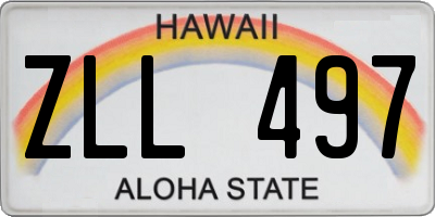 HI license plate ZLL497