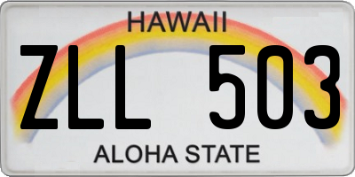 HI license plate ZLL503