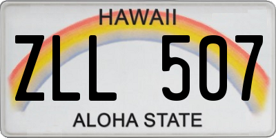 HI license plate ZLL507