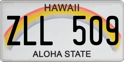 HI license plate ZLL509