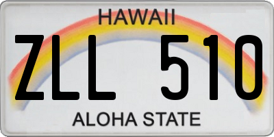 HI license plate ZLL510