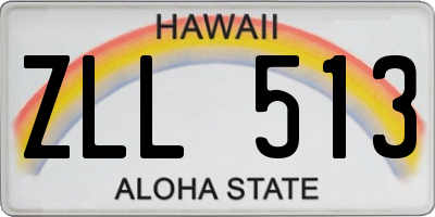 HI license plate ZLL513
