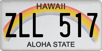 HI license plate ZLL517