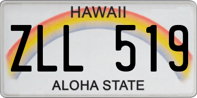 HI license plate ZLL519