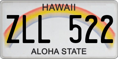 HI license plate ZLL522