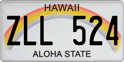 HI license plate ZLL524