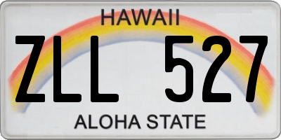 HI license plate ZLL527