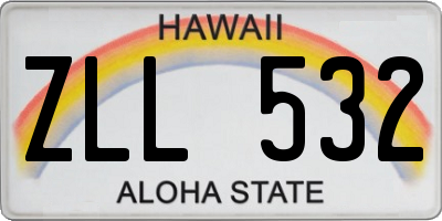 HI license plate ZLL532