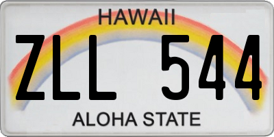 HI license plate ZLL544