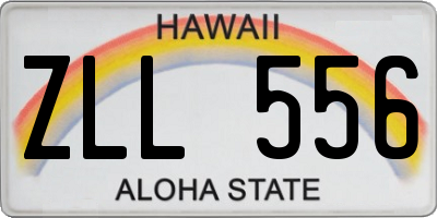 HI license plate ZLL556