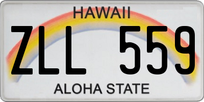 HI license plate ZLL559