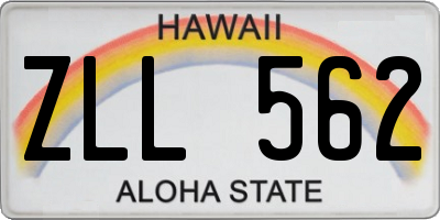 HI license plate ZLL562