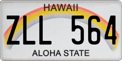 HI license plate ZLL564